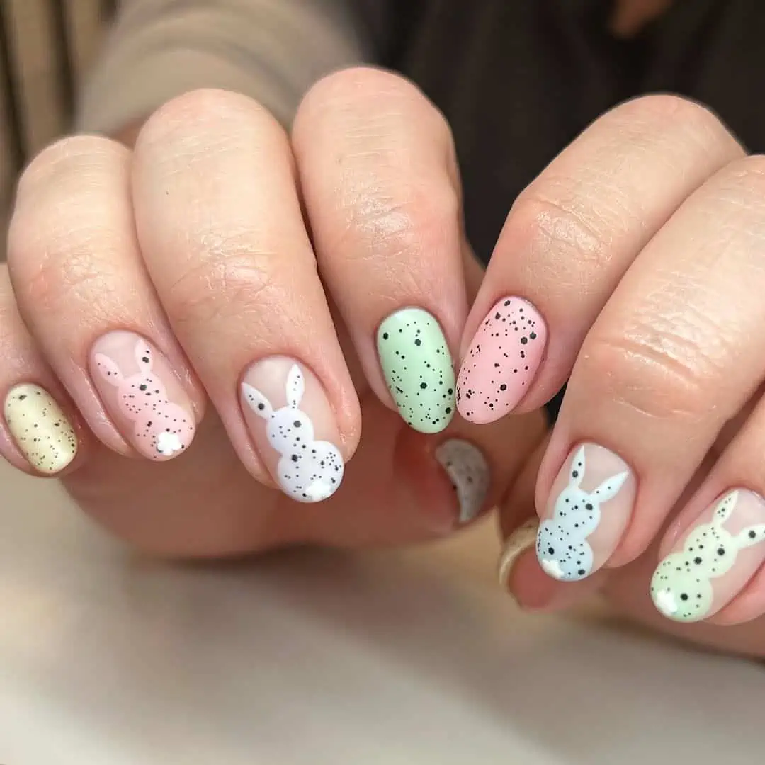 bunny spring nails
