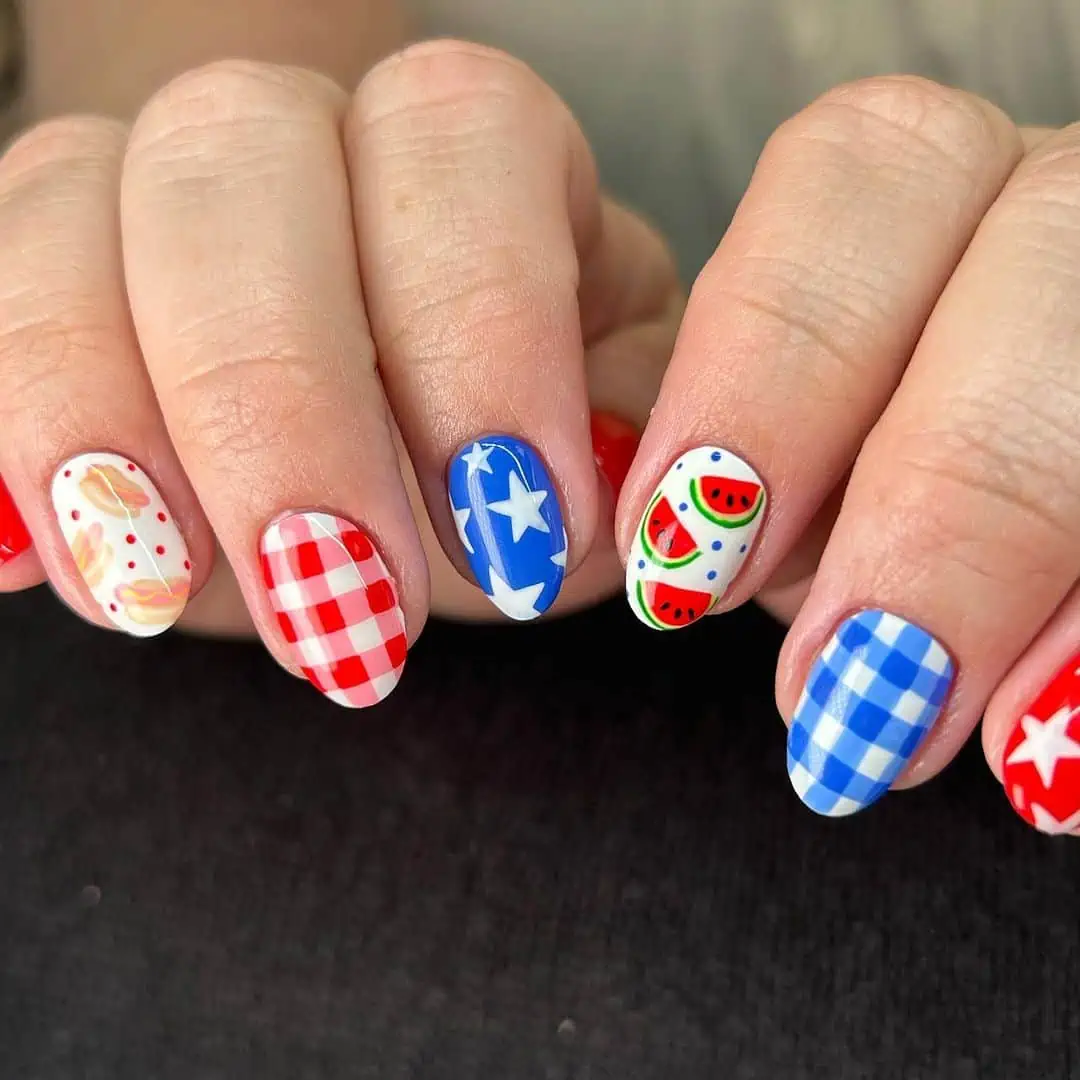 4th of july nails