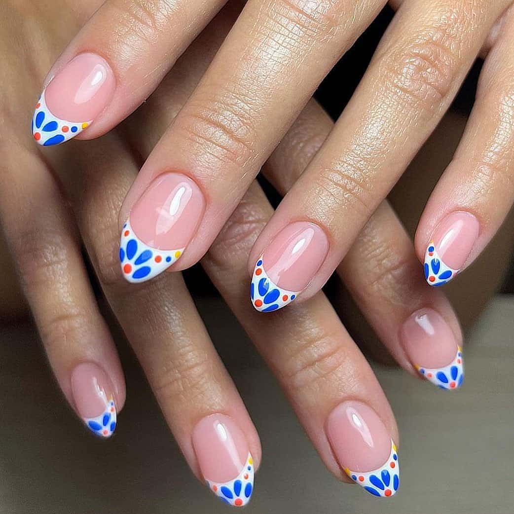 spanish tile summer nails