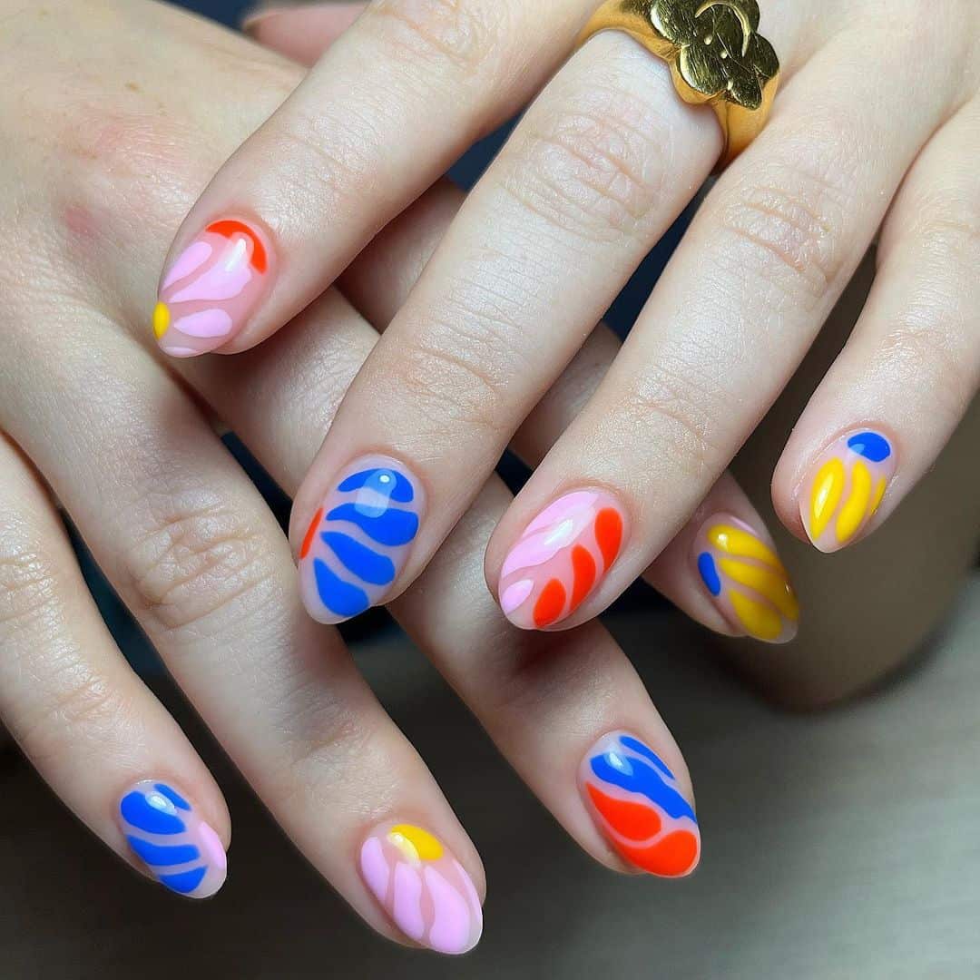 floral summer nails