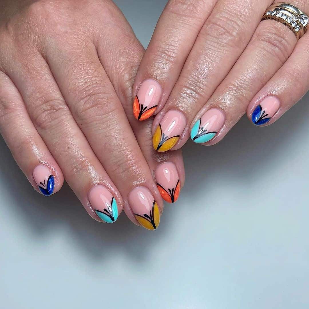 butterfly french tips