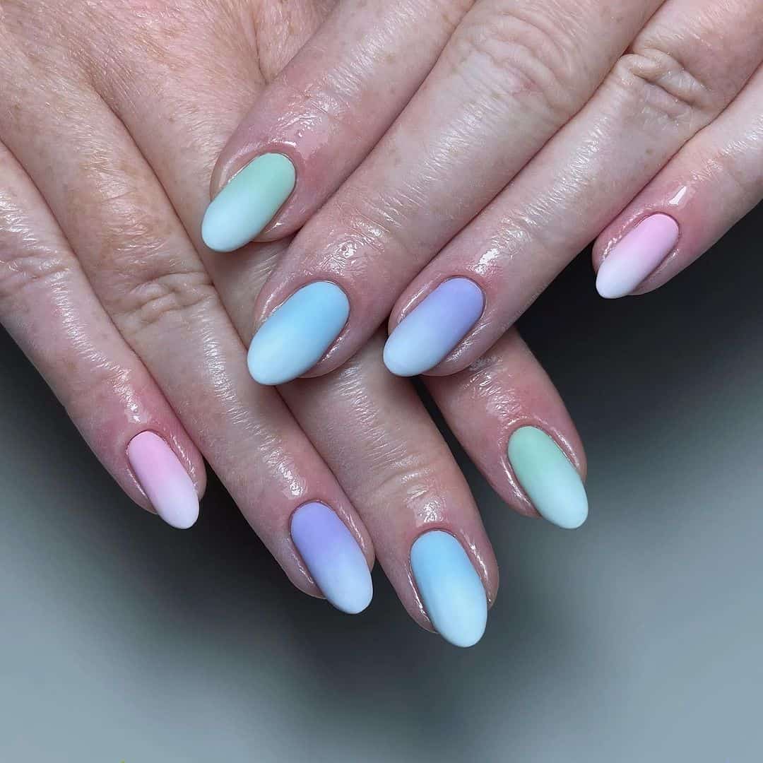 ombre spring nails
