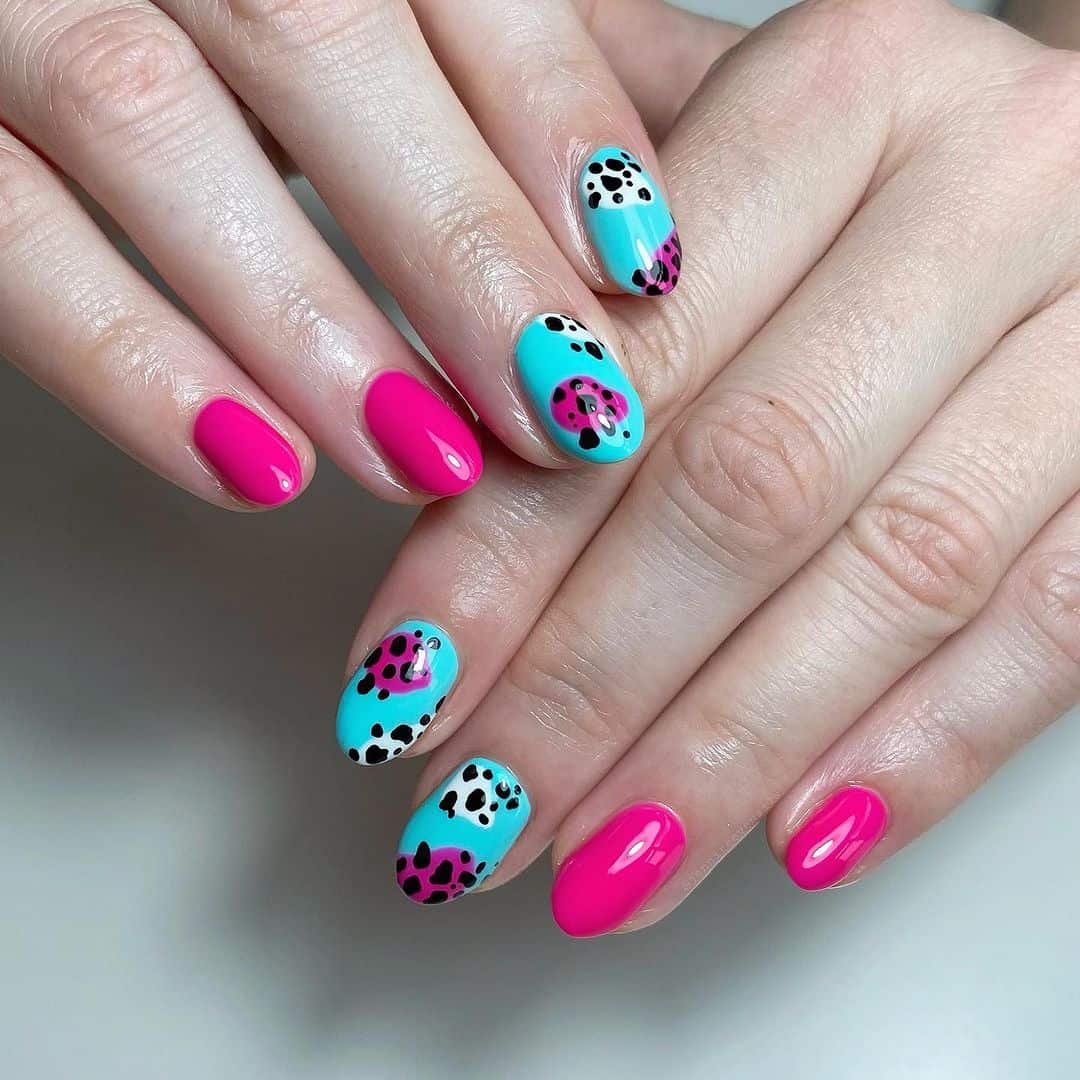 90s vibes summer nail idea