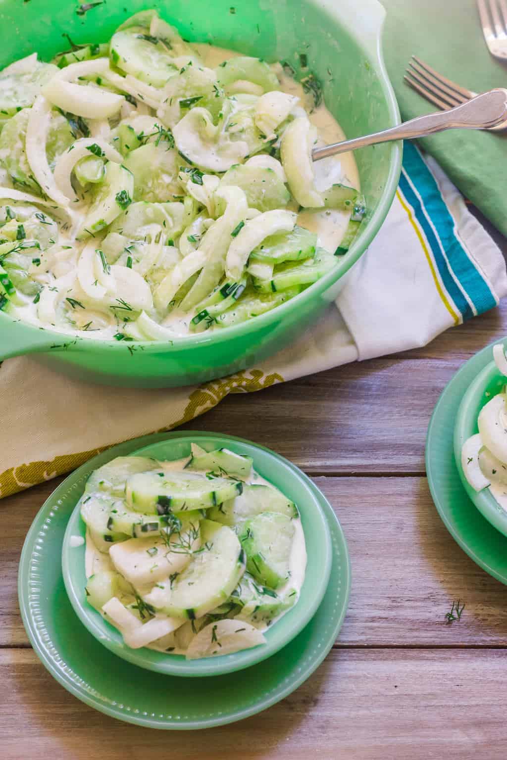 BUTTERMILK RANCH CUCUMBER ONION SALAD