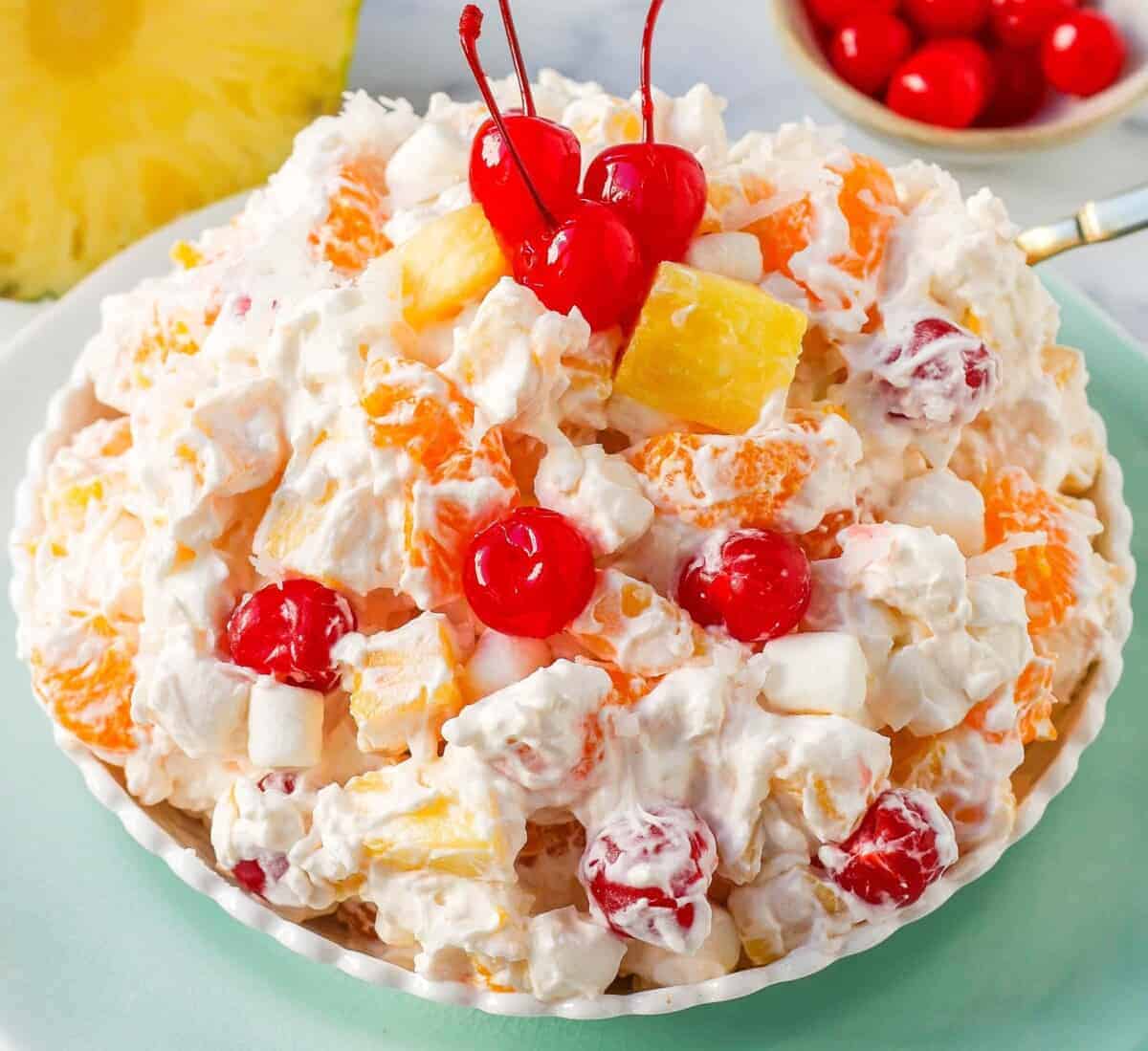 Ambrosia Salad side dish for a barbeque