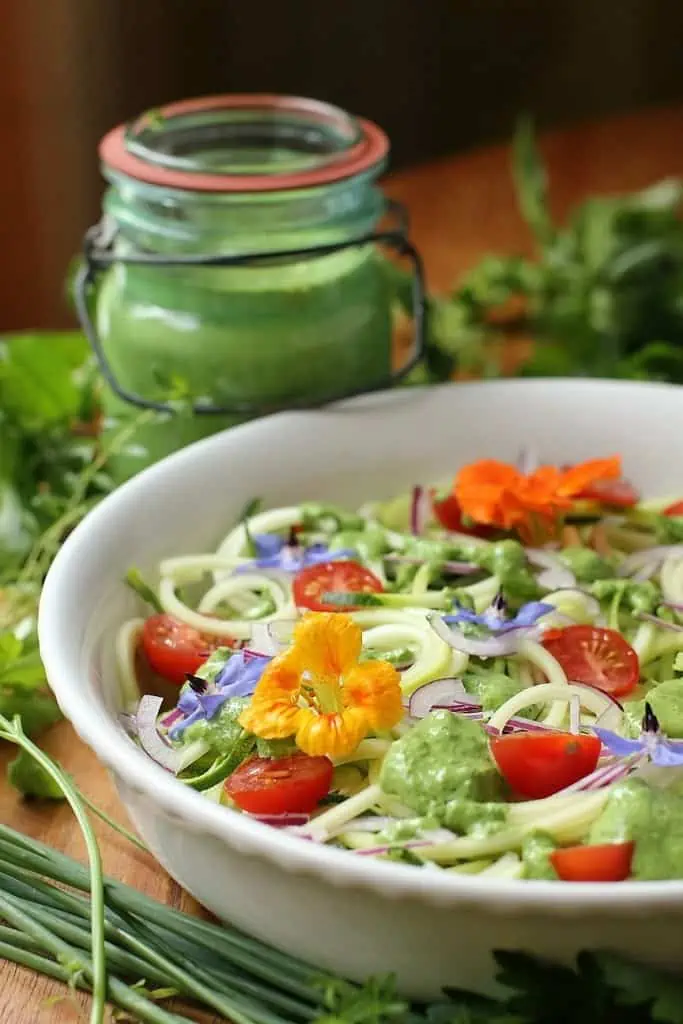 Summer Herb Vinaigrette and Zucchini Salad