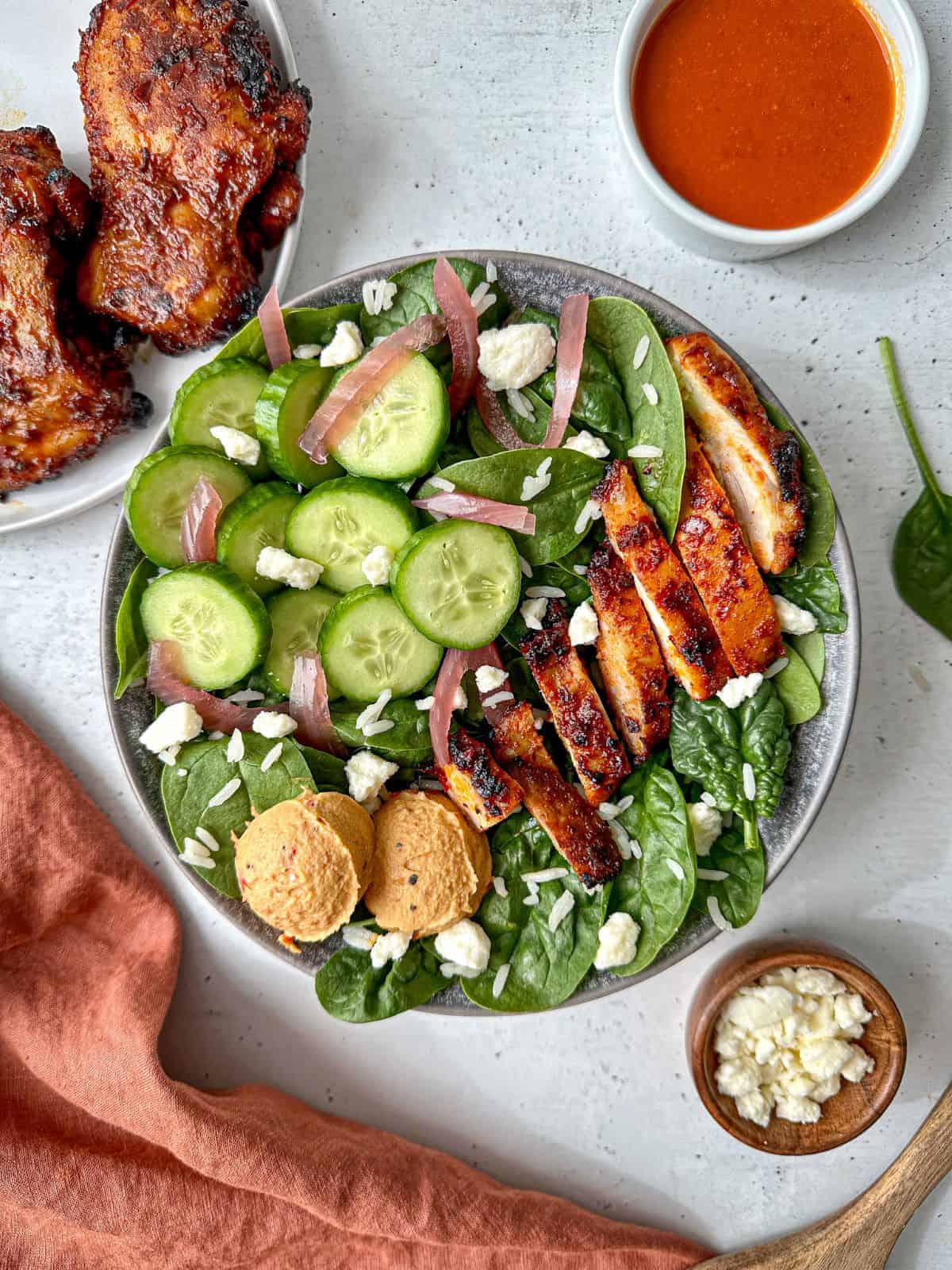 harissa honey chicken cava salad recipe
