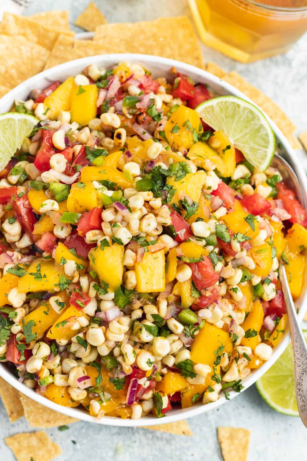 MANGO AND GRILLED CORN SALSA summer bbq side dish