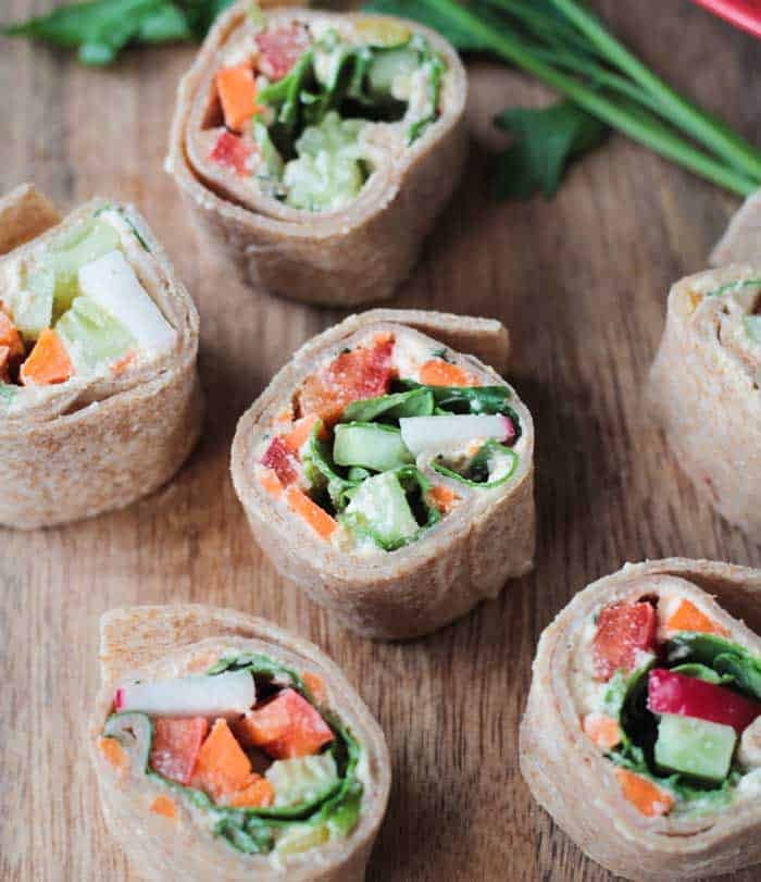 Veggie Tortilla Rollups picnic snack ideas