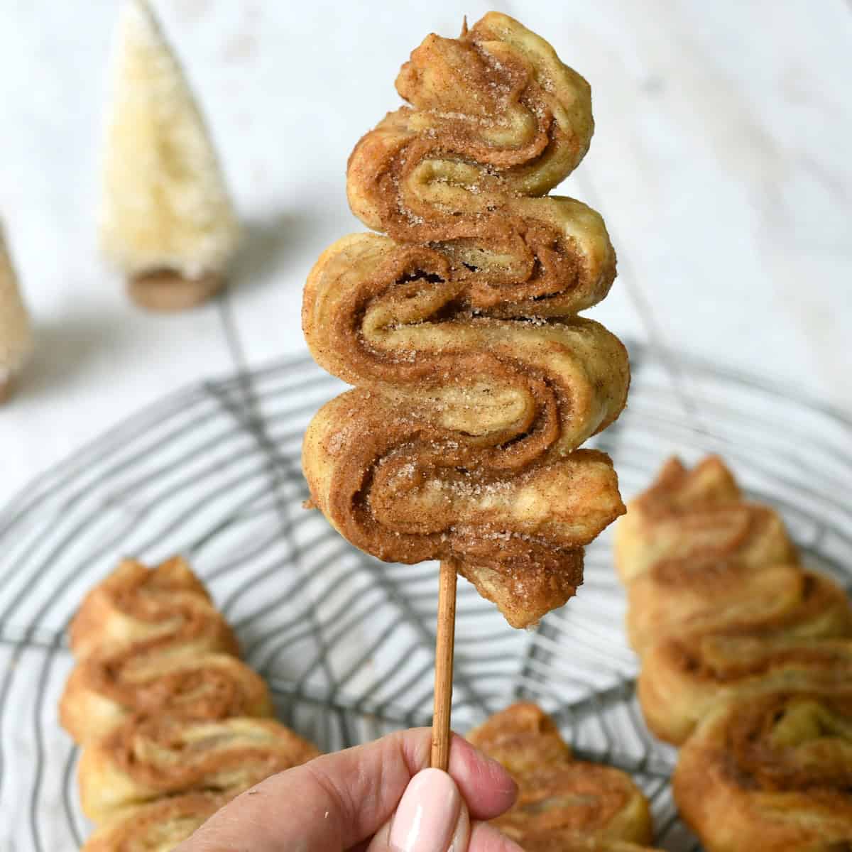 Cookie Butter Puff Pastry Christmas Trees