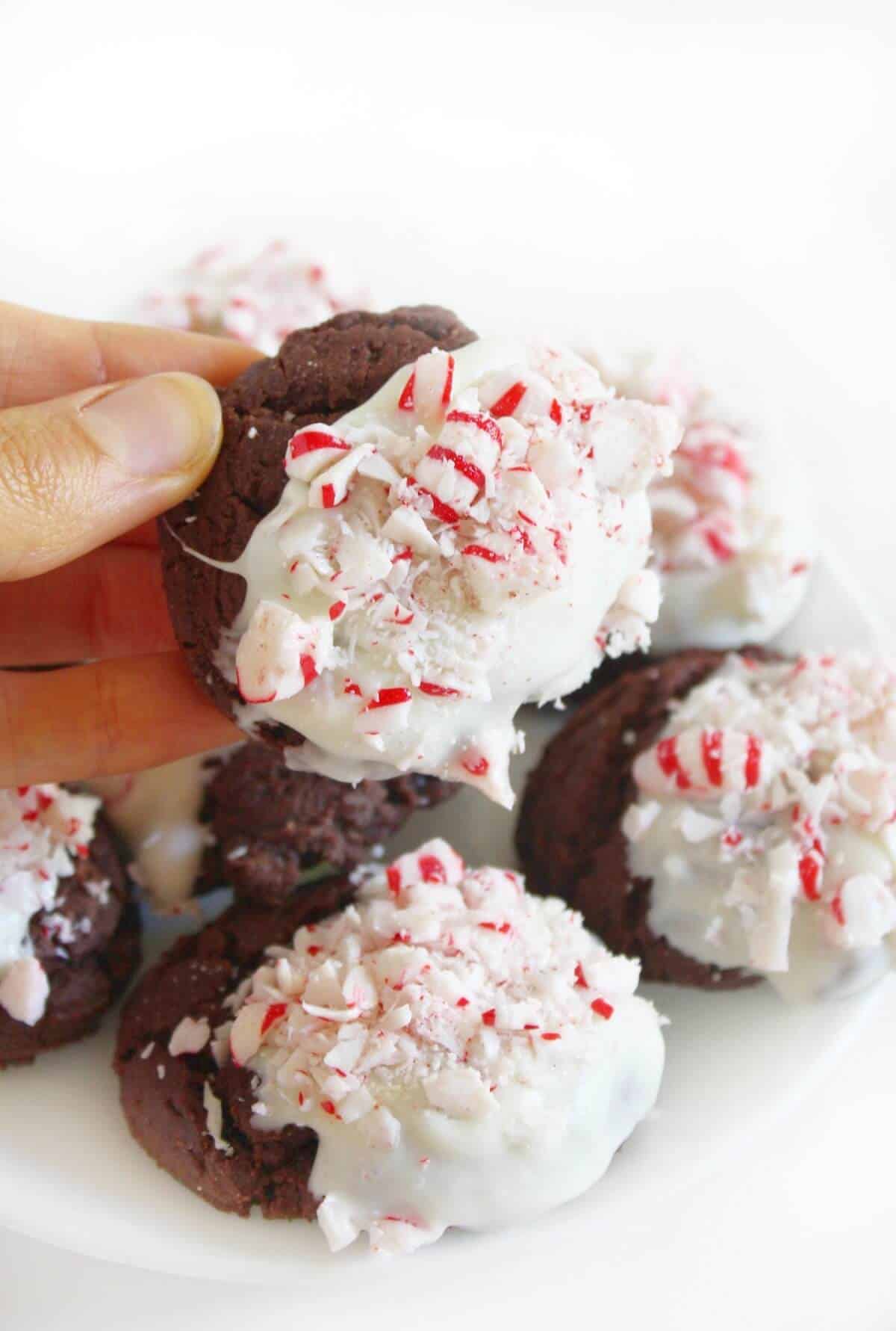 Peppermint Bark Cookies (Gluten-Free, Vegan)