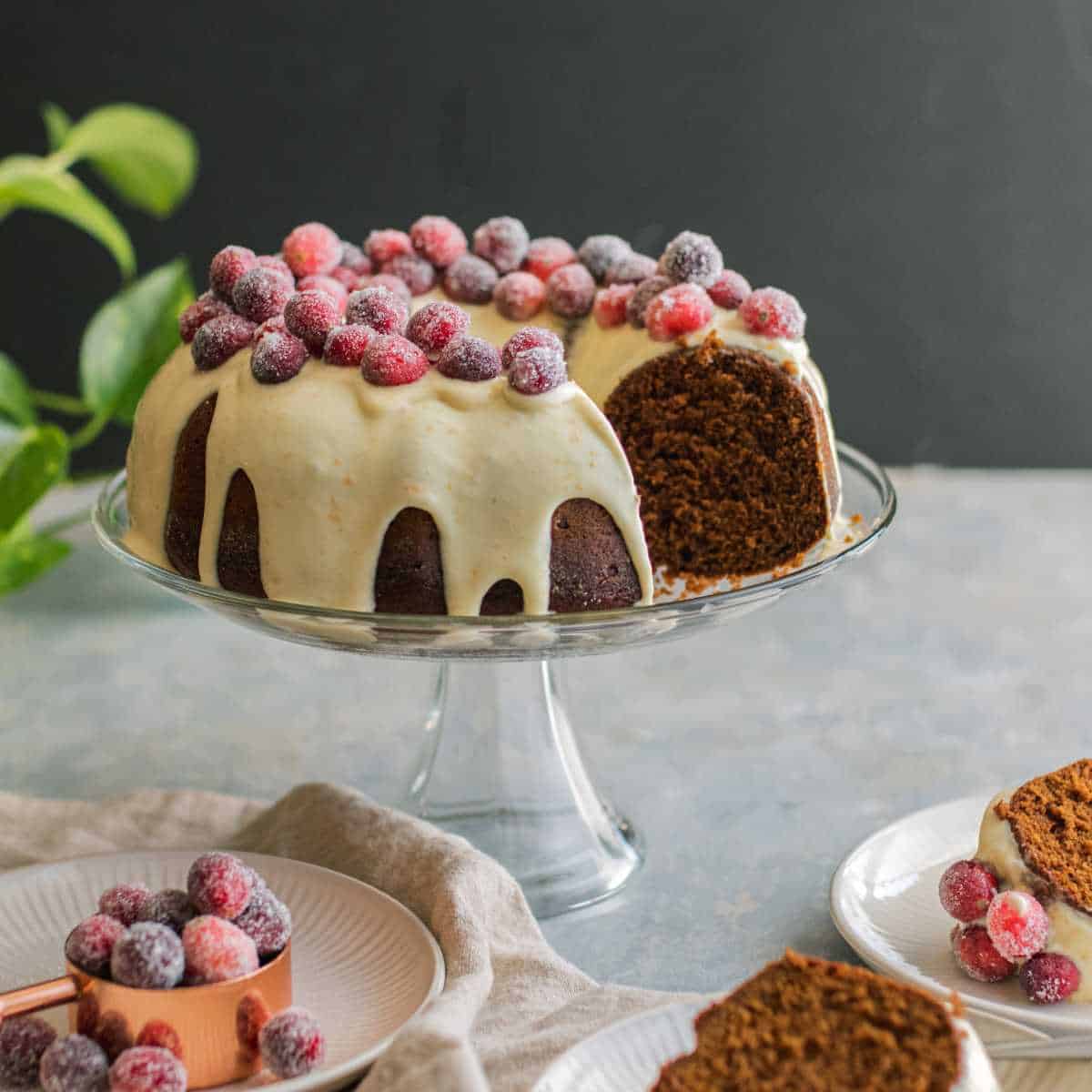 Gingerbread Bundt Cake with Cream Cheese Frosting