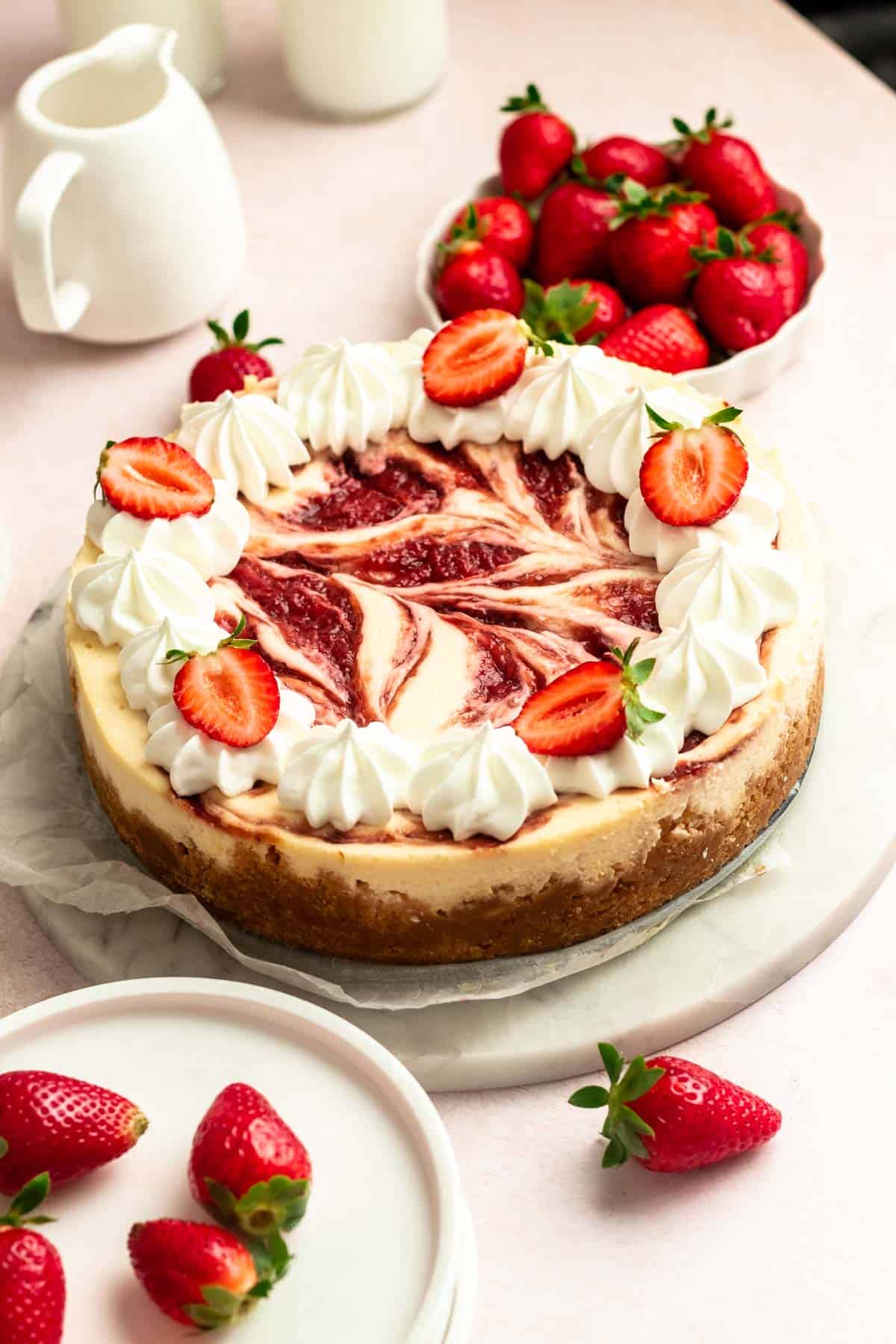 strawberry cheesecake for christmas dessert