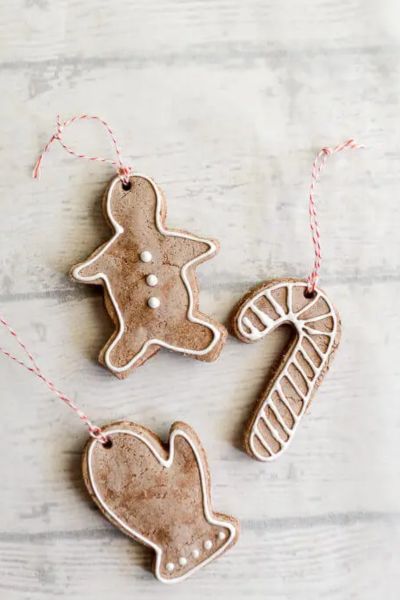 gingerbread cookie ornaments craft idea for Christmas