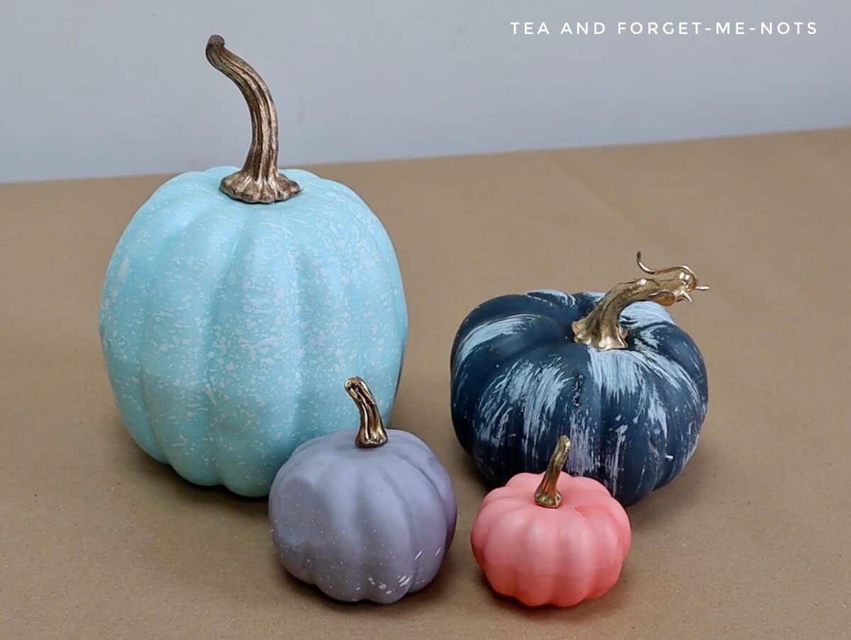 faux patina pumpkins