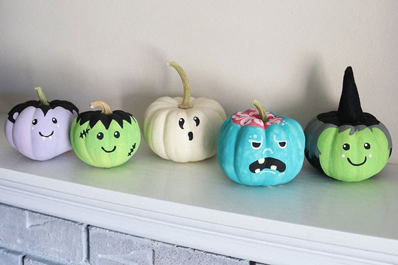 Easy Monster Face Pumpkins