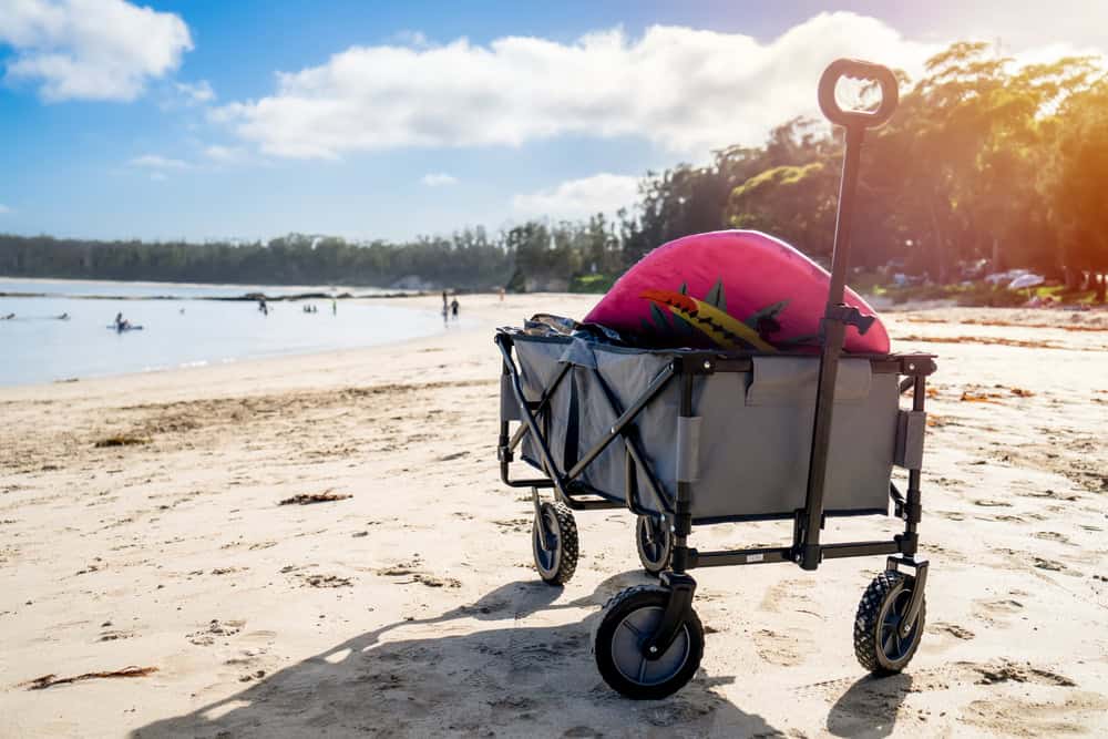 beach day hacks for kids use a beach wagon