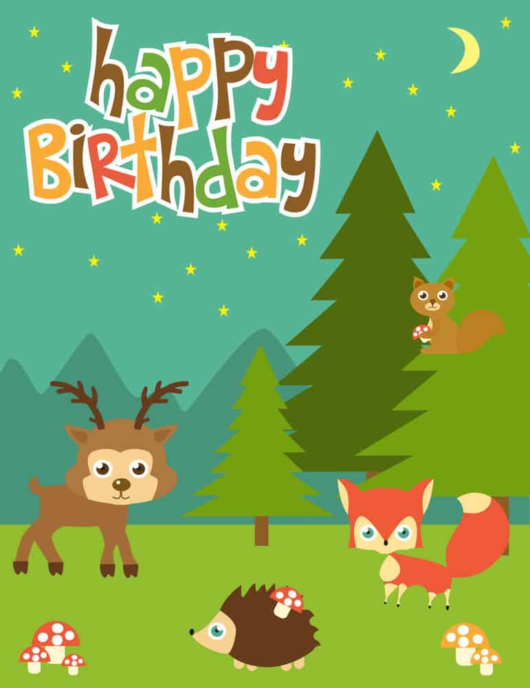 woodland creatures first birthday party theme