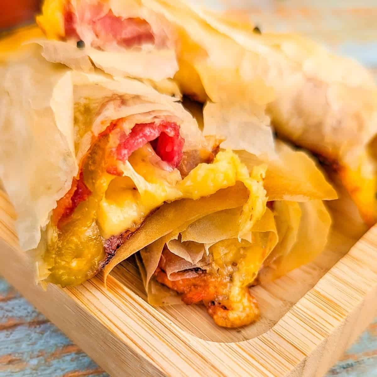 4 Ingredient Baked Salami Appetizer