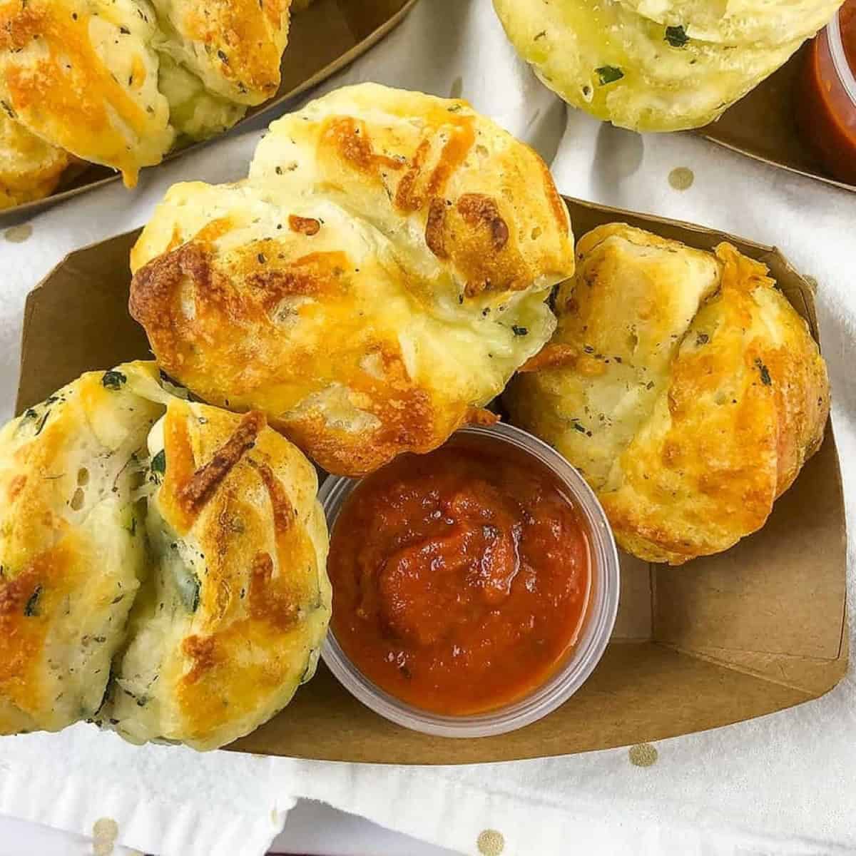 4 Ingredient Cheesy Garlic Knots