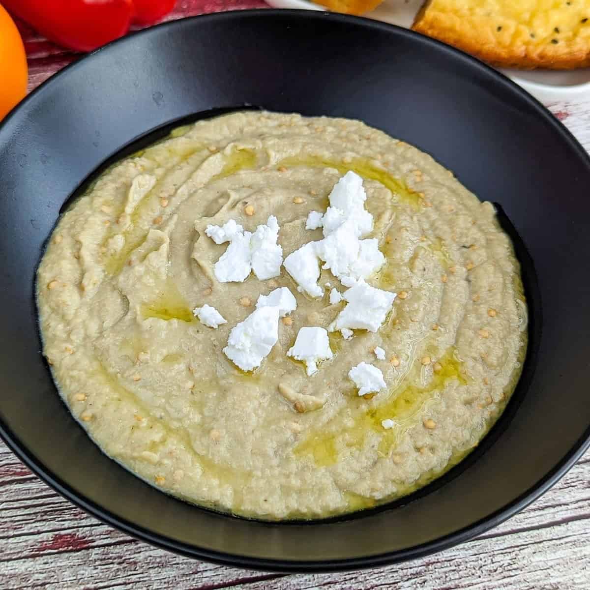 4 Ingredient Eggplant Garlic Dip