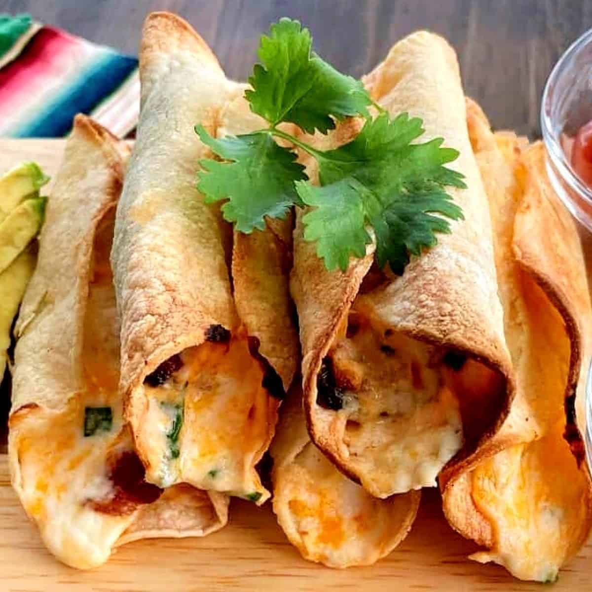 Air Fryer Jalapeno Popper Taquitos