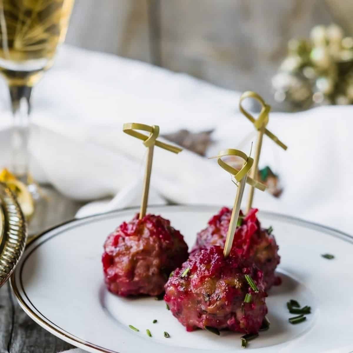 Baked Turkey Meatballs Appetizer