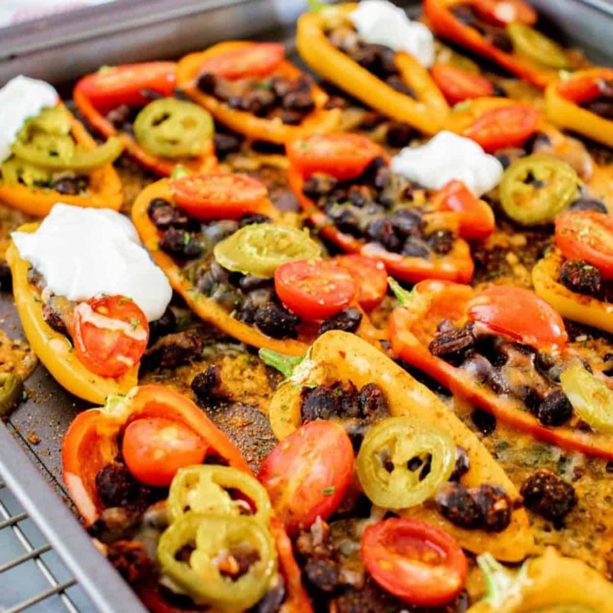 Black Bean Bell Pepper Nachos