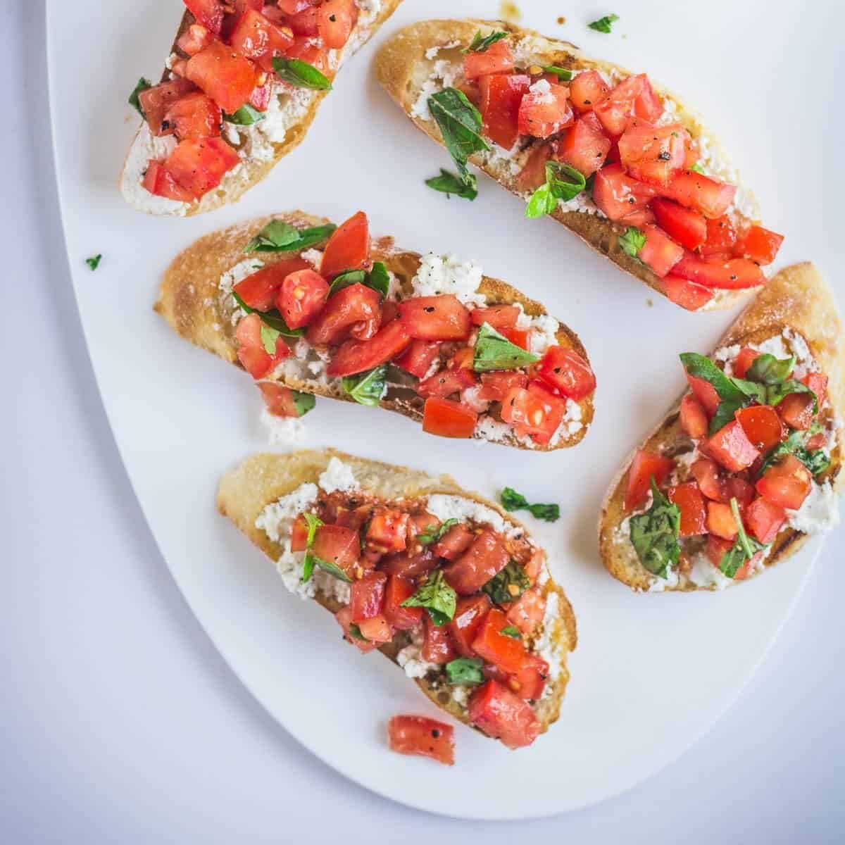 Bruschetta With Marinated Feta