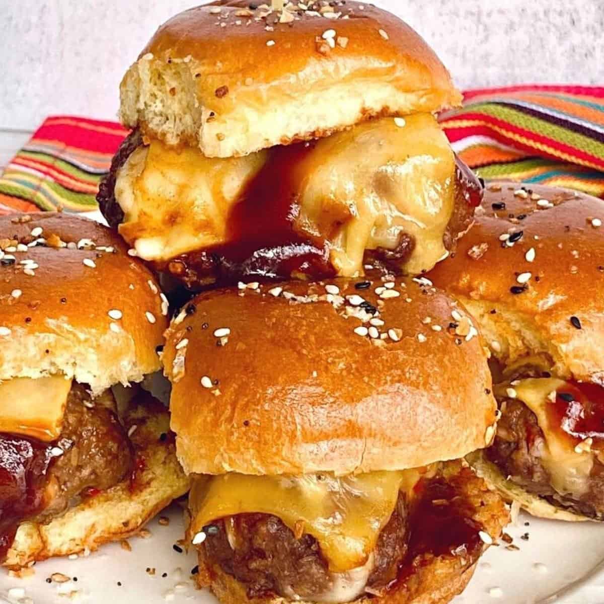 Cheesy Meatball Sliders