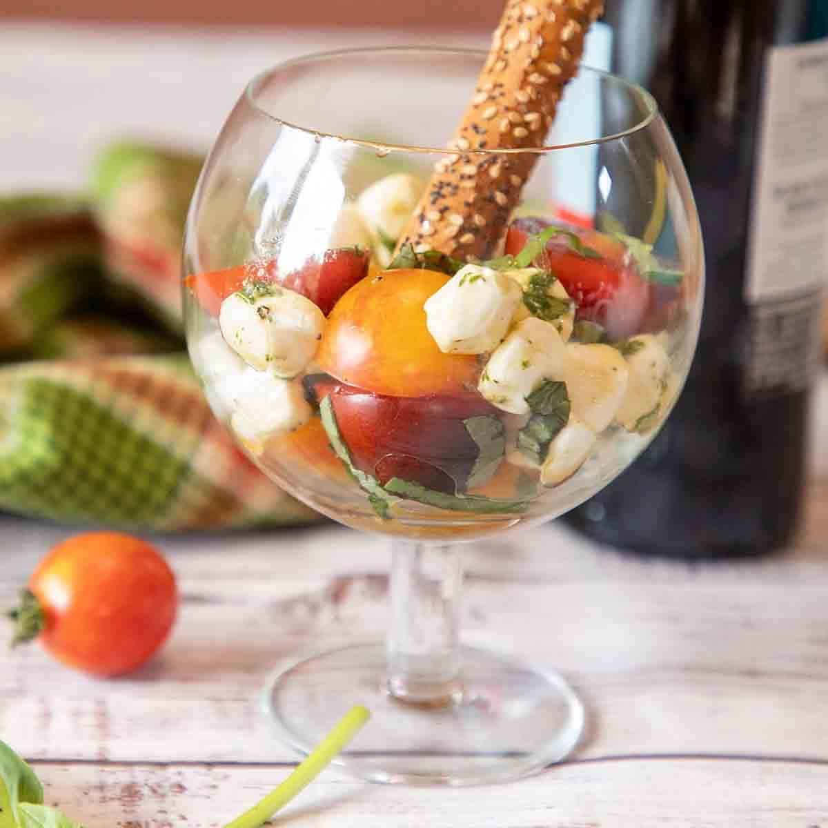 Cherry Tomato Caprese Salad Or Appetizer