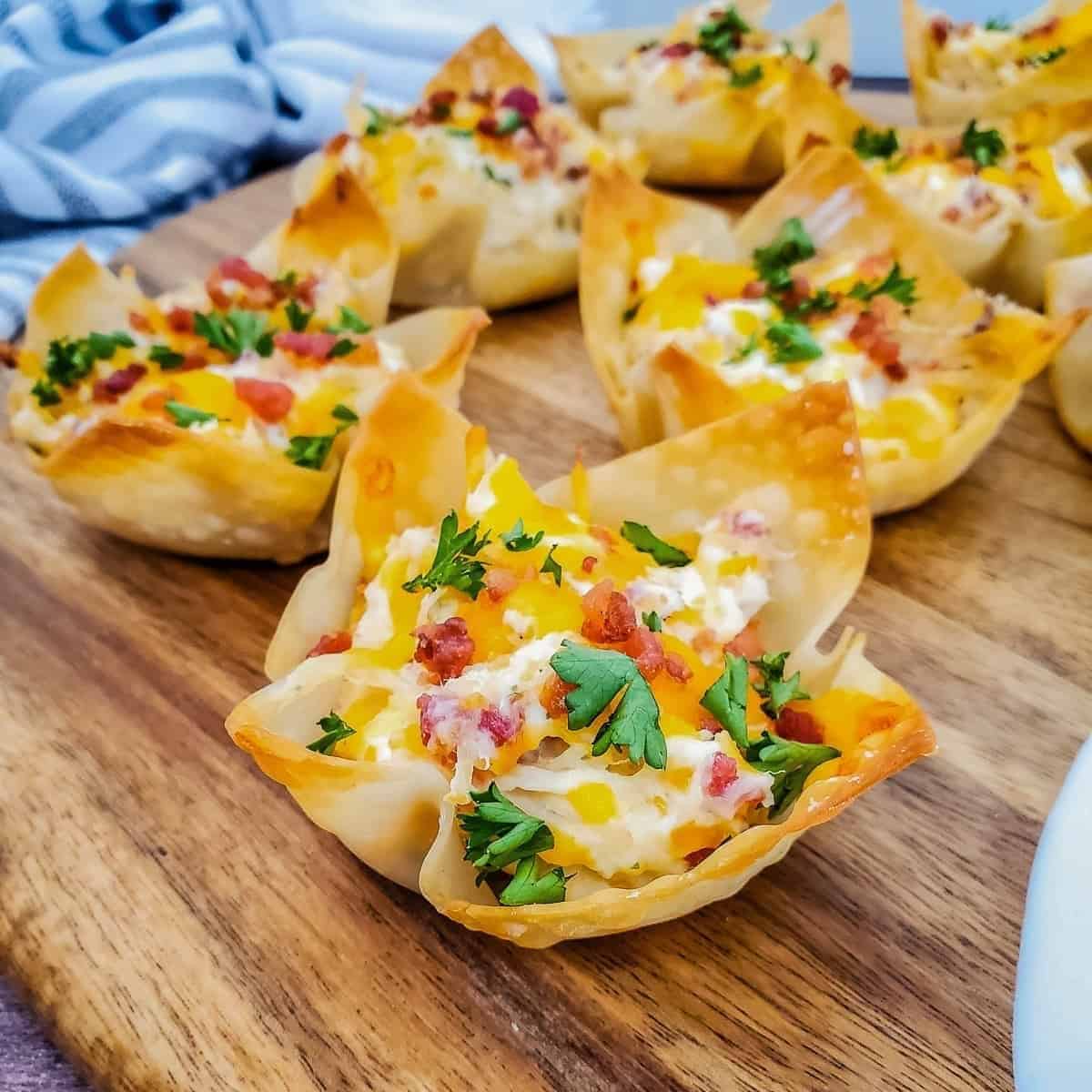 Chicken Bacon Ranch Wonton Cups
