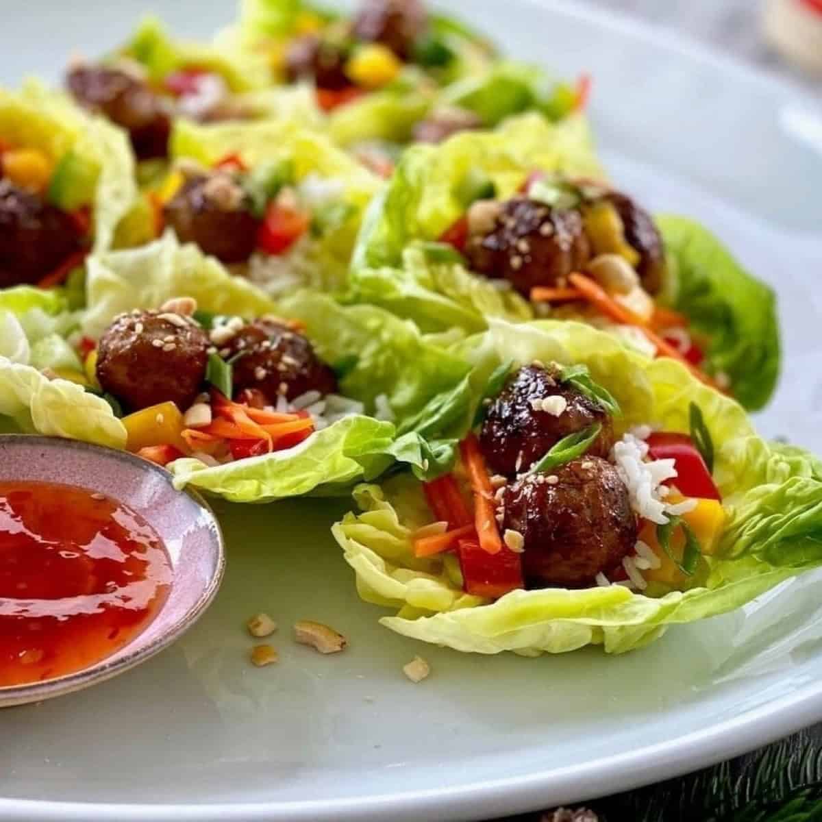 Christmas Tree Lettuce Wraps