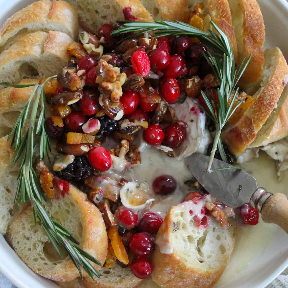 Cranberry Honey Baked Brie