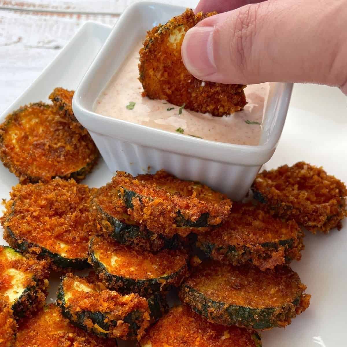 Crispy Air Fried Zucchini Keto Chips