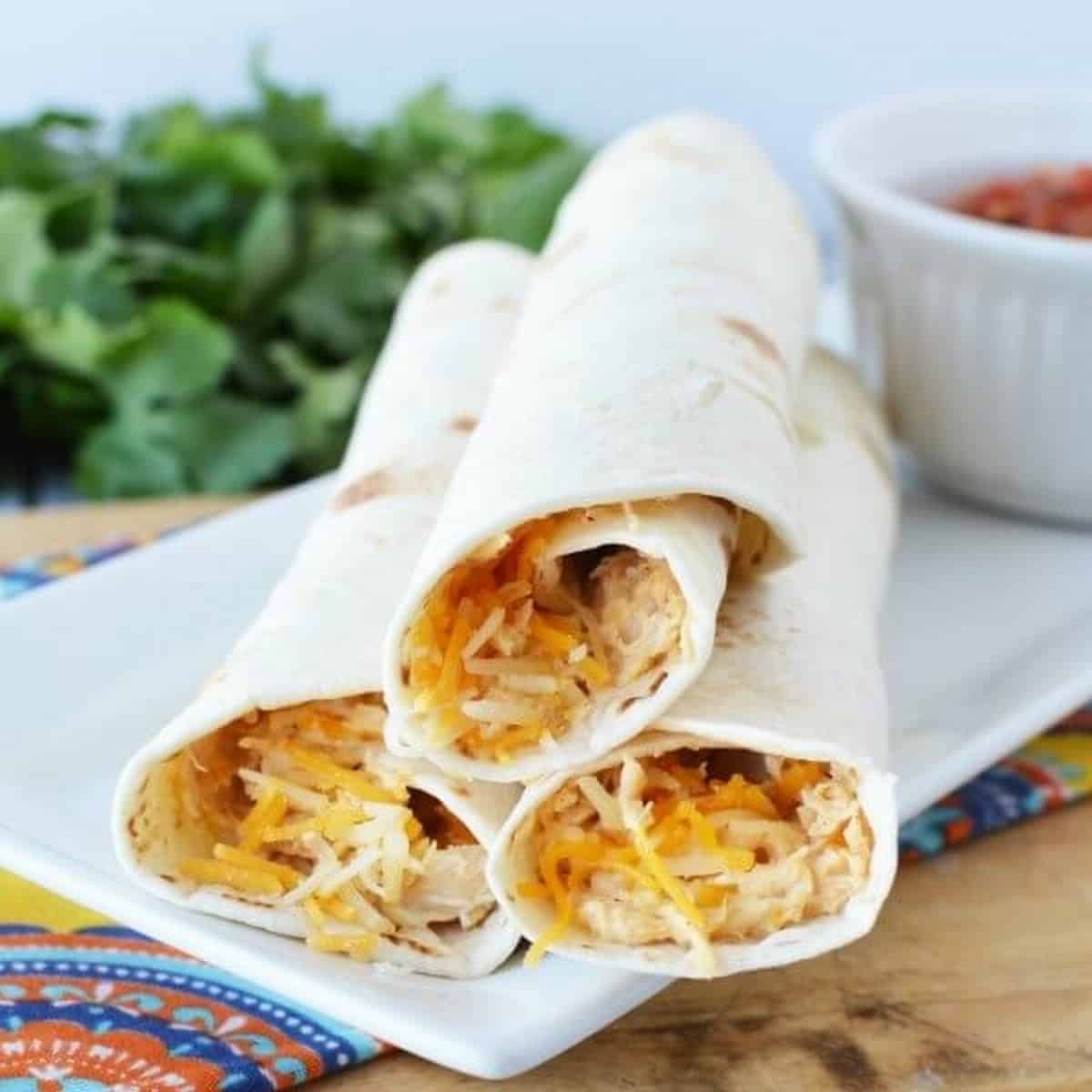 Easy Crockpot Chicken Taquitos Recipe