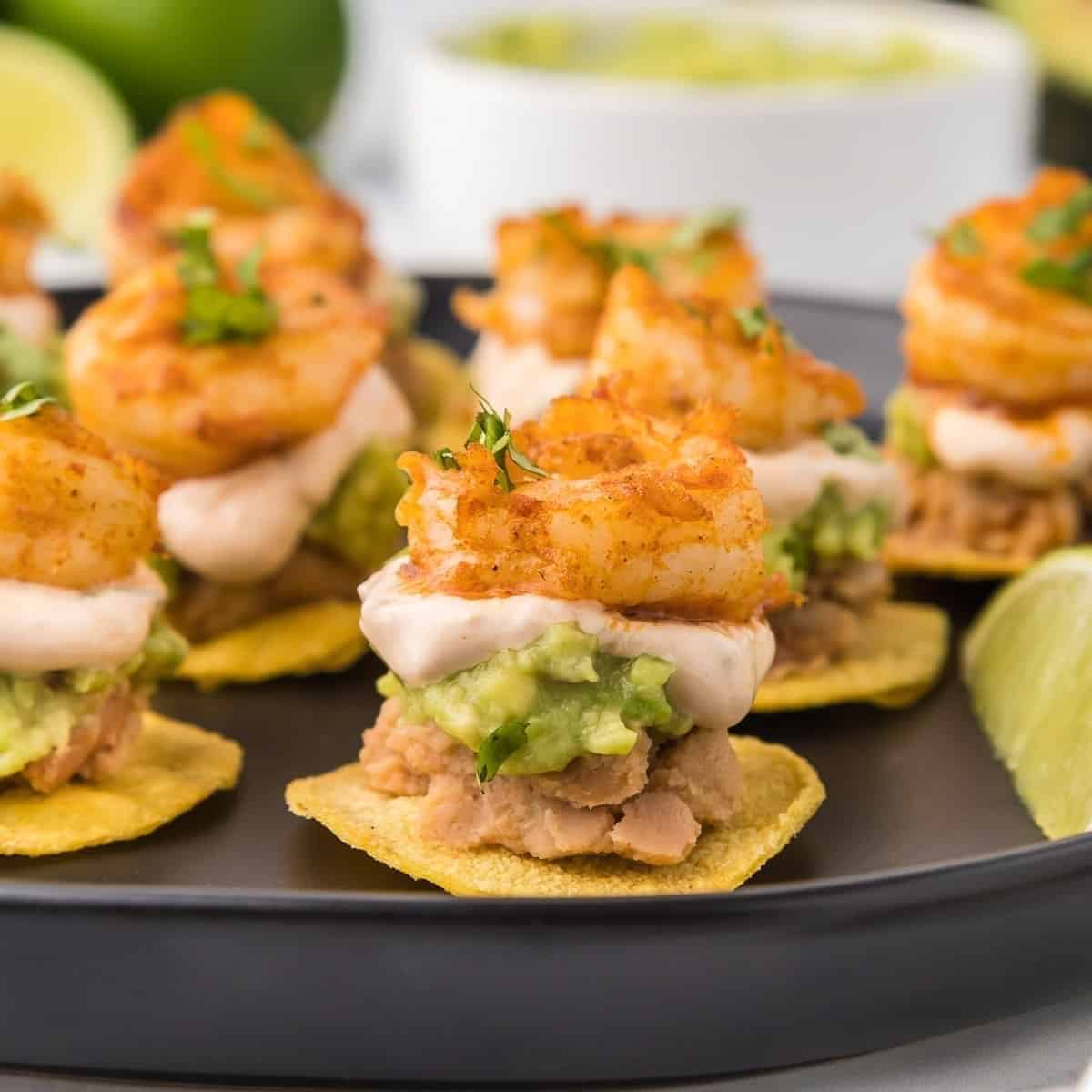 Healthy Shrimp Tostadas Bites