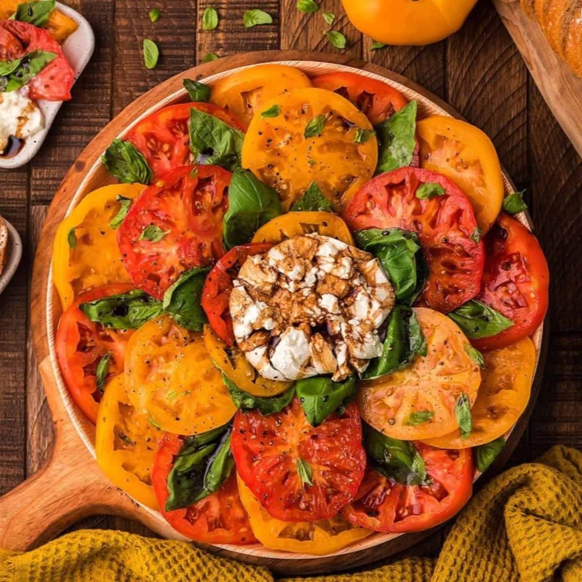 Heirloom Italian Burrata Caprese Salad