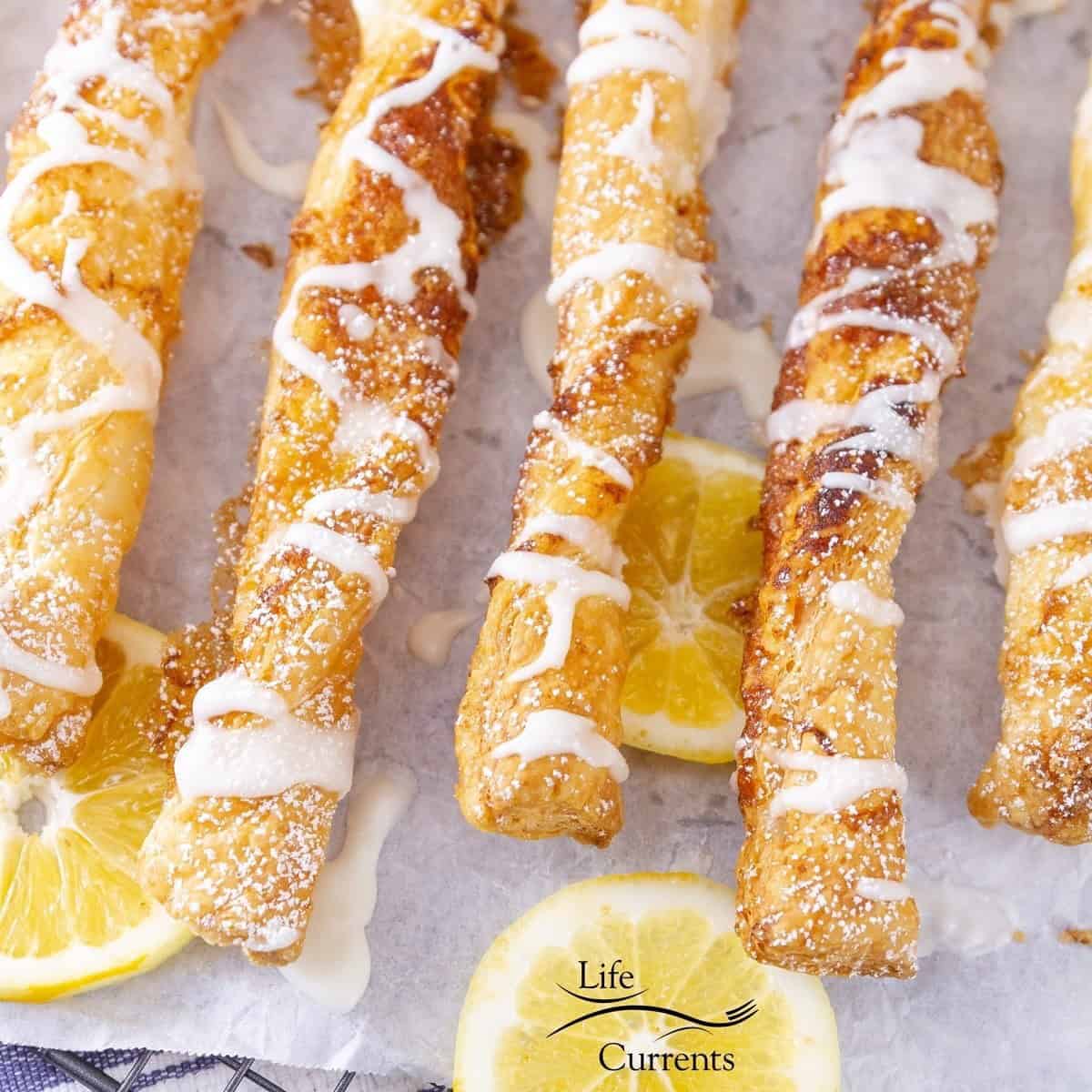 Lemon Puff Pastry Sticks