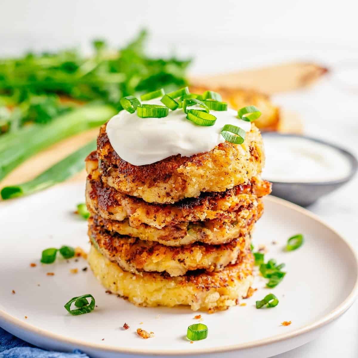 Loaded Mashed Potato Cakes
