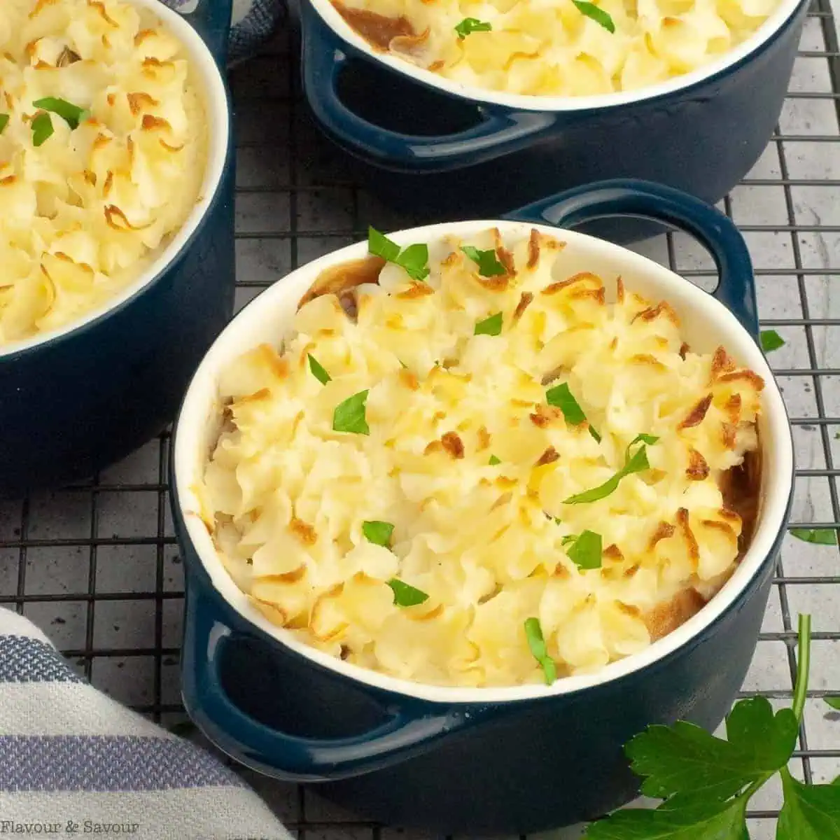 Mini Vegetarian Shepherds Pie With Mushrooms