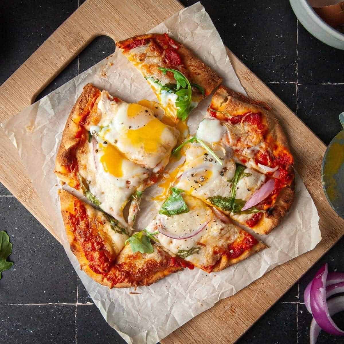 Naan Breakfast Pizza Vegetarian