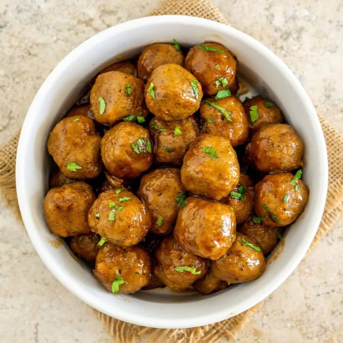 Peach Glazed Meatballs