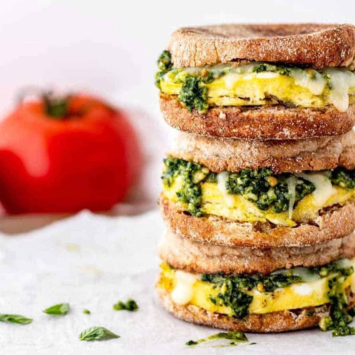 Pesto Breakfast Sandwiches