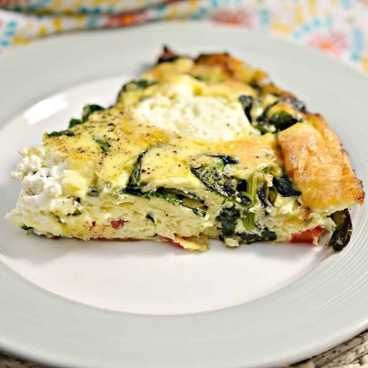 Roasted Red Pepper And Ricotta Keto Frittata