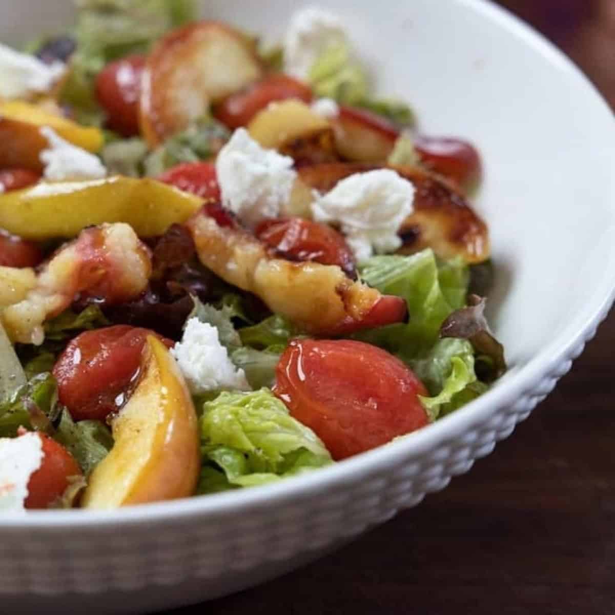 Seared Apple Cherry Tomato Salad Goat Cheese