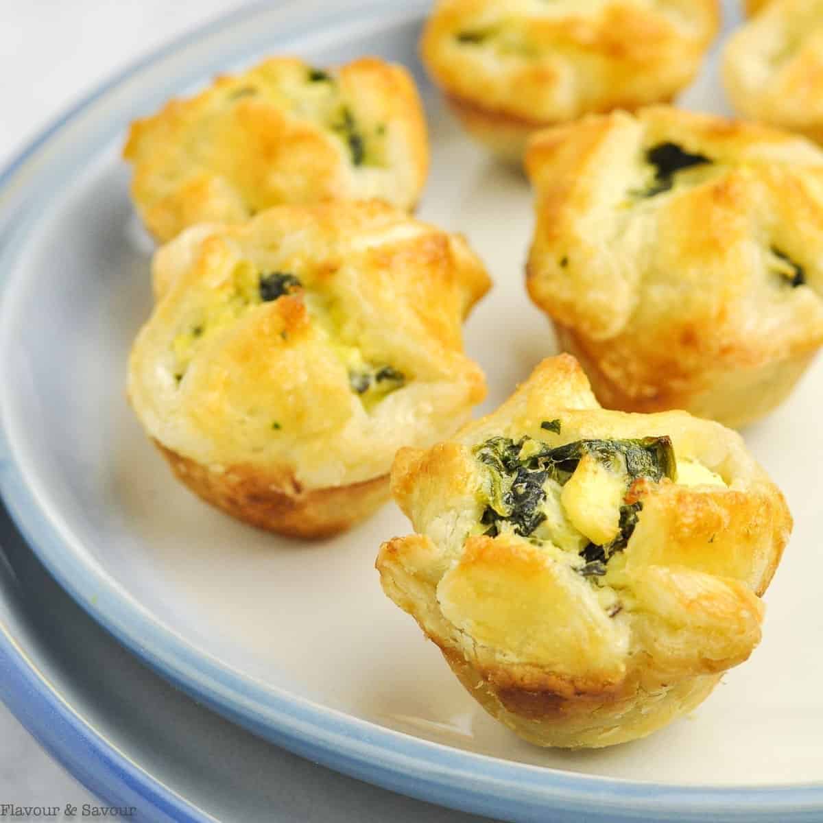 Spinach Artichoke Puff Pastry Cups Gluten Free