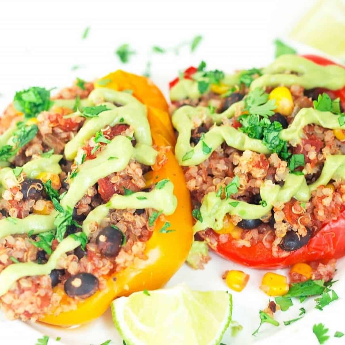 Vegan Mexican Stuffed Peppers Slow Cooker Recipe