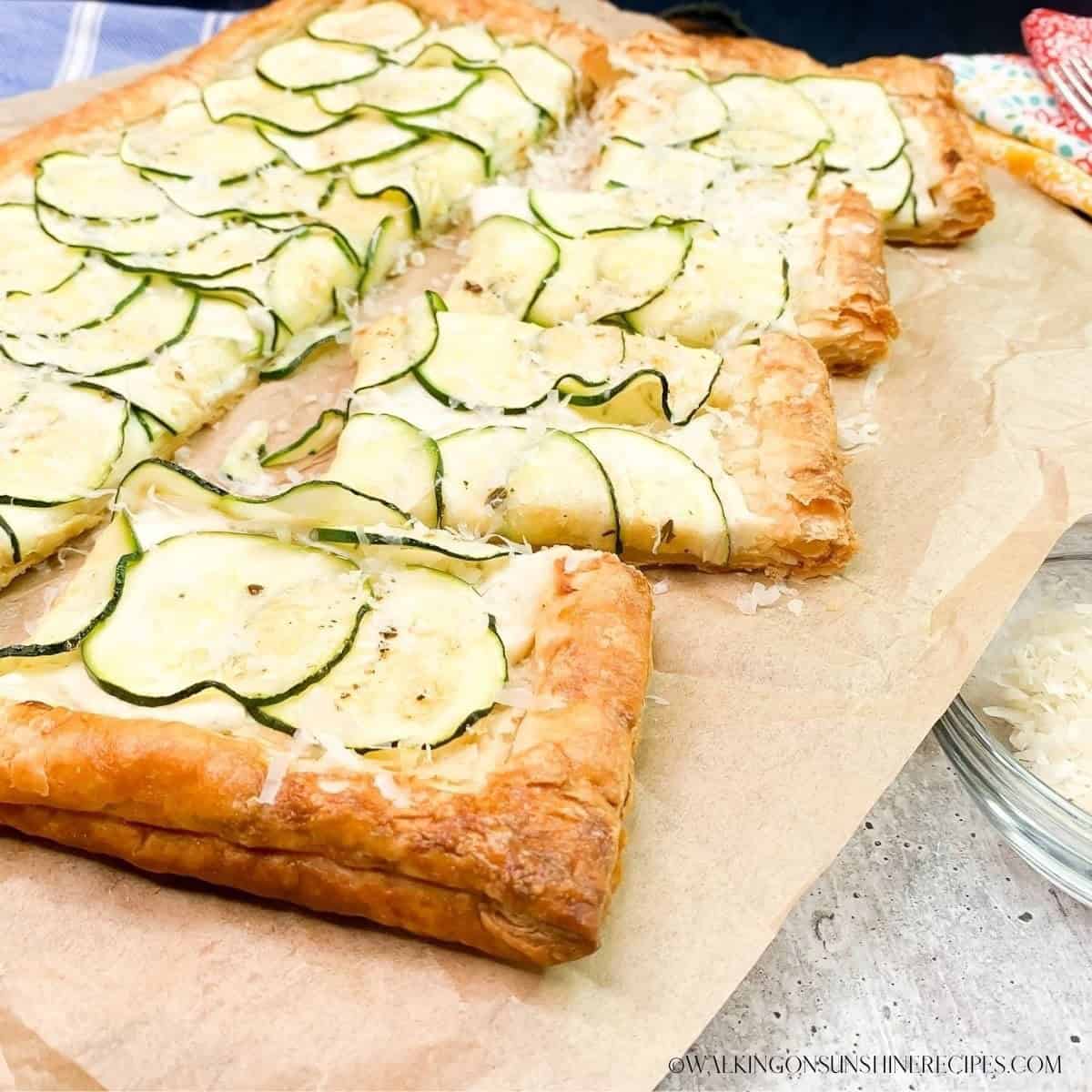 Zucchini Puff Pastry Tart