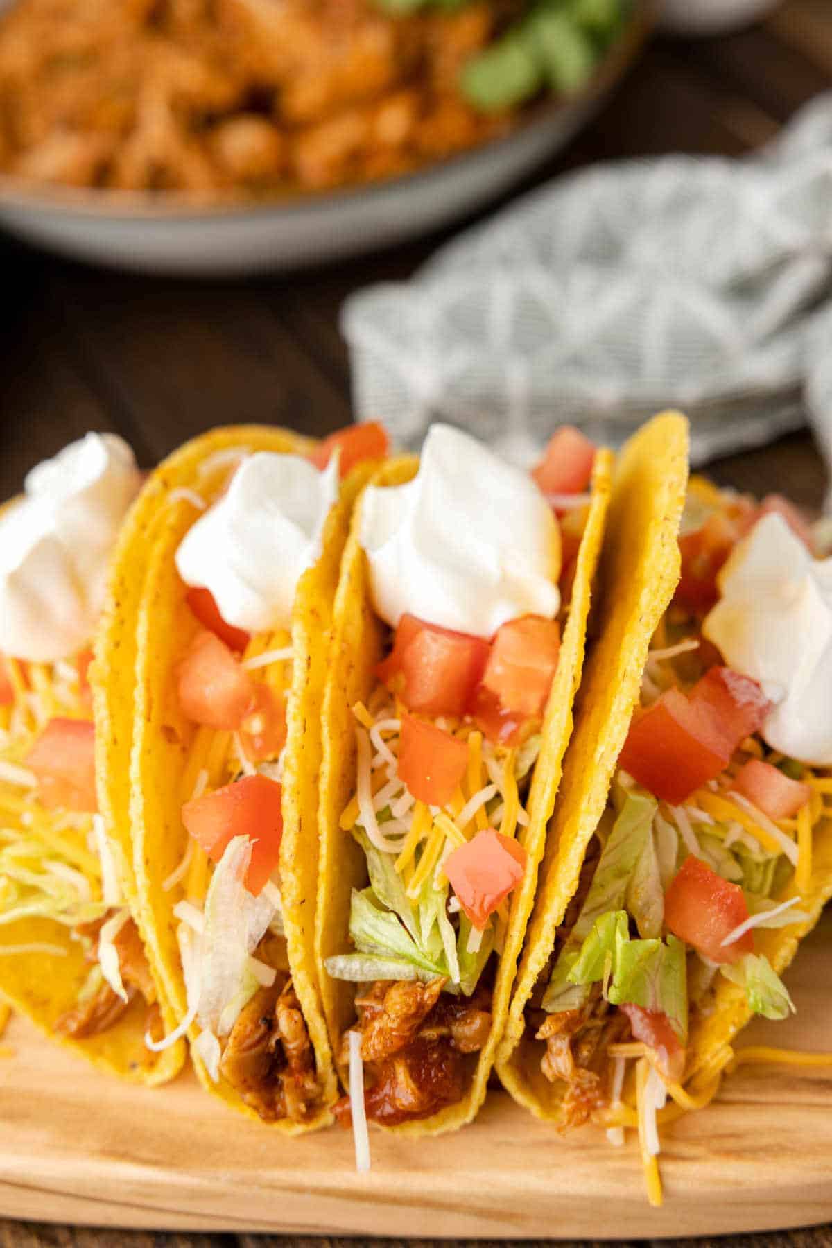 Easy 3 Ingredient Crock Pot Chicken Tacos
